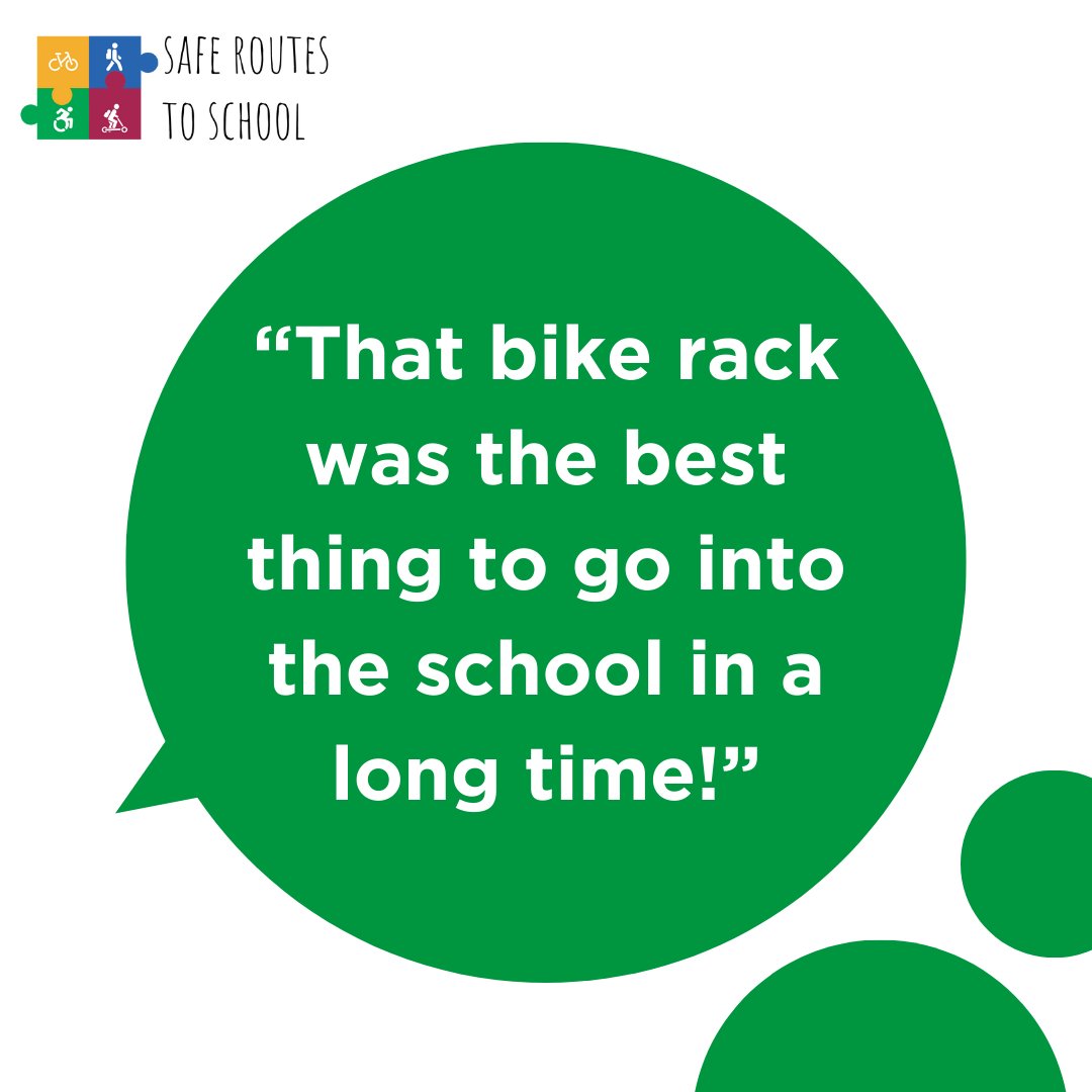 Wonderful to learn that at Scoil Réidh na nDoirí, Co. Cork, parents are delighted with their children cycling to school since bike parking was installed there! #bikeweek #srts 💚🌍🚴