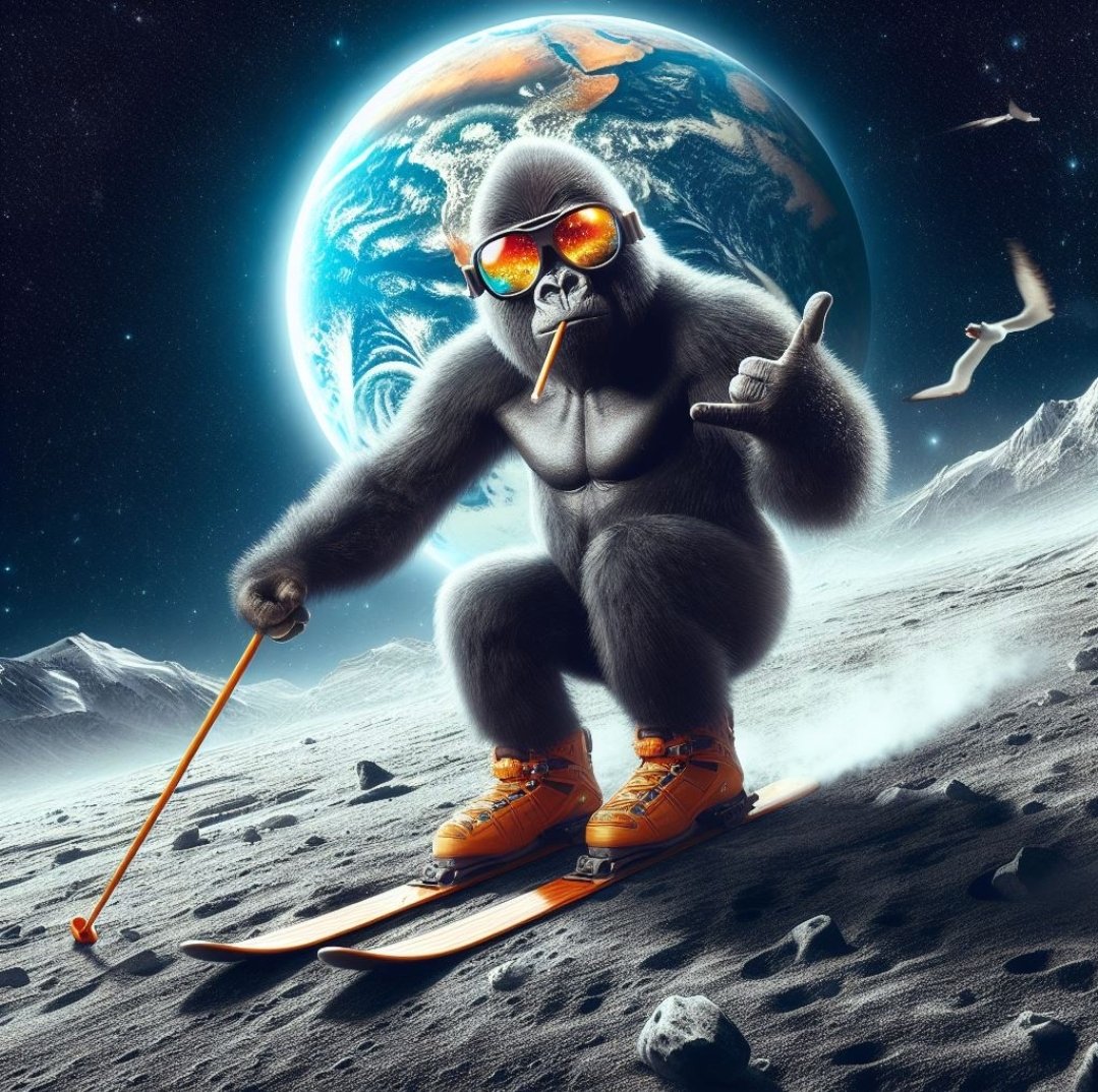 $RILLA Gorilla with glasses is always working. Send it to the moon. <a href="/RILLAtomoon/">Gorilla</a> <a href="/PrimateBusiness/">Gorilla with Glasses - Primate Business</a> #cronosMemesDegens #cronosmeme