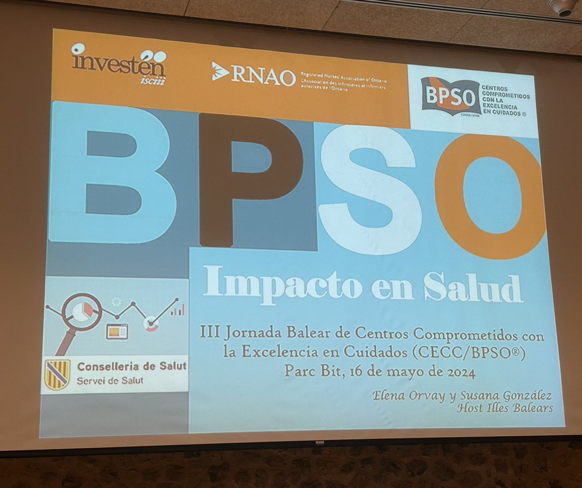 “Debería haber publicaciones de resultados de PBE liderados por enfermeras en revistas científicas” @SusanaGtorrente en #BPSOIB24 @bpsobalears