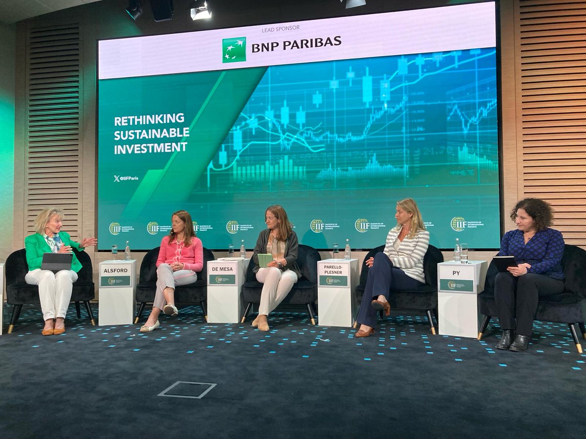 In a year with 50+ elections worldwide, will rising #ESG backlash pose challenges for cross-border investment? We discuss with #IIFParis panelists Jessica Alsford @MorganStanley, Lara de Mesa @bancosantander, Kristin Parello-Plesner @DanskeBank_DK and Hacina Py @SocieteGenerale.