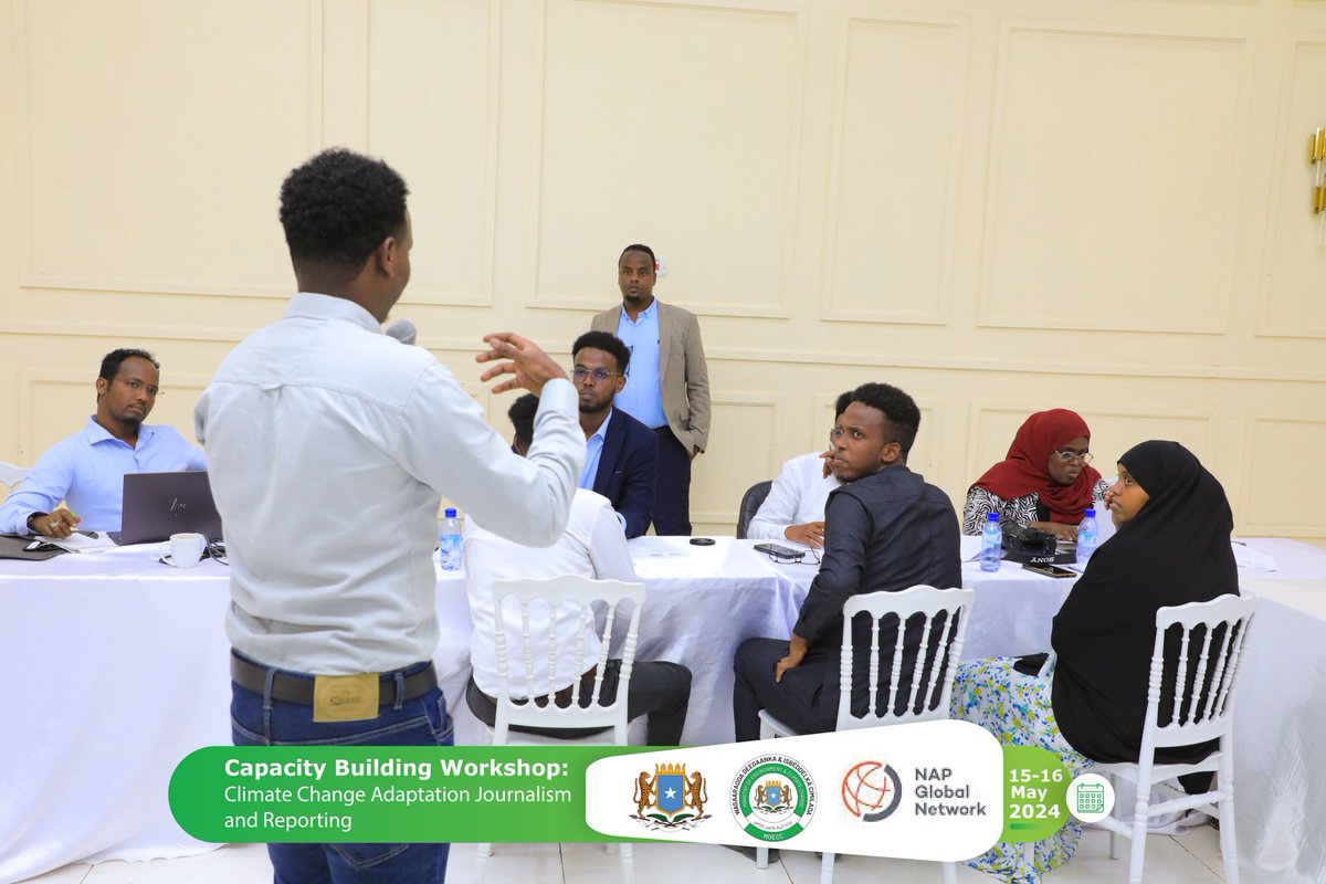 It's a privilege to have provided journalist & media training on climate change reporting in Somalia, organized by @MoECC_Somalia. Empowering journalists and media professionals to amplify the voices of those affected by climate change is essential for driving awareness & action.