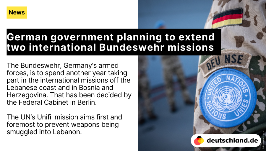 +++ German government planning to extend two international #Bundeswehr missions 🇩🇪 Here you will find the most important information on Germany's #foreignpolicy and international relations. 👉 spkl.io/6016425zA #NewsDE #Bundeswehr #Germany