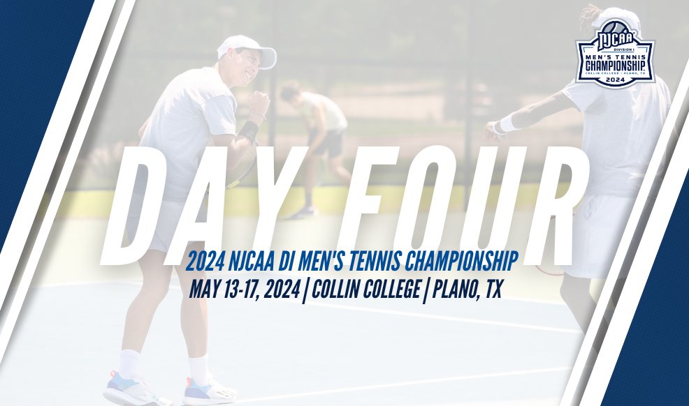 The semifinals are here! 🎾 Matches start at 8 AM CT at the Courts McKinney Tennis Center in McKinney, TX as the 2024 #NJCAATennis DI Men's Championship is heading into its final days. 📊tournamentsoftware.com/tournament/727… 💻njcaa.org/championships/…