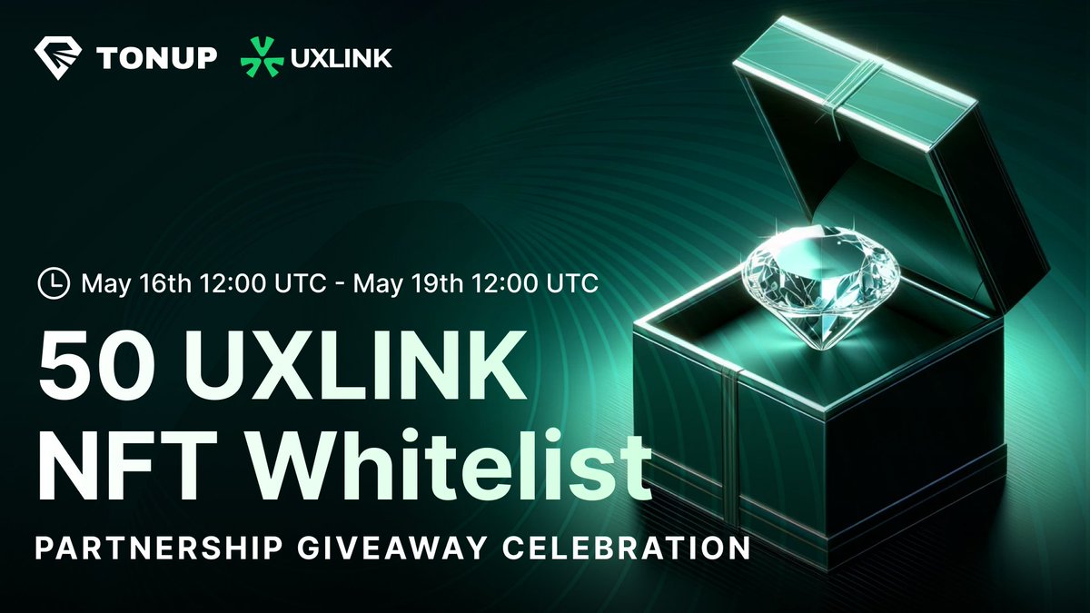 🎉 In celebration of the partnership between @TonUP_io and @UXLINKofficial, we're thrilled to offer an exclusive giveaway. 🎁 50 UXLINK NFT Free Mint spots up for grabs.🪂 🔗 Complete the tasks now to secure your spot on the Whitelist: giveaway.com/en/kvbB9JVyztz Don't let this