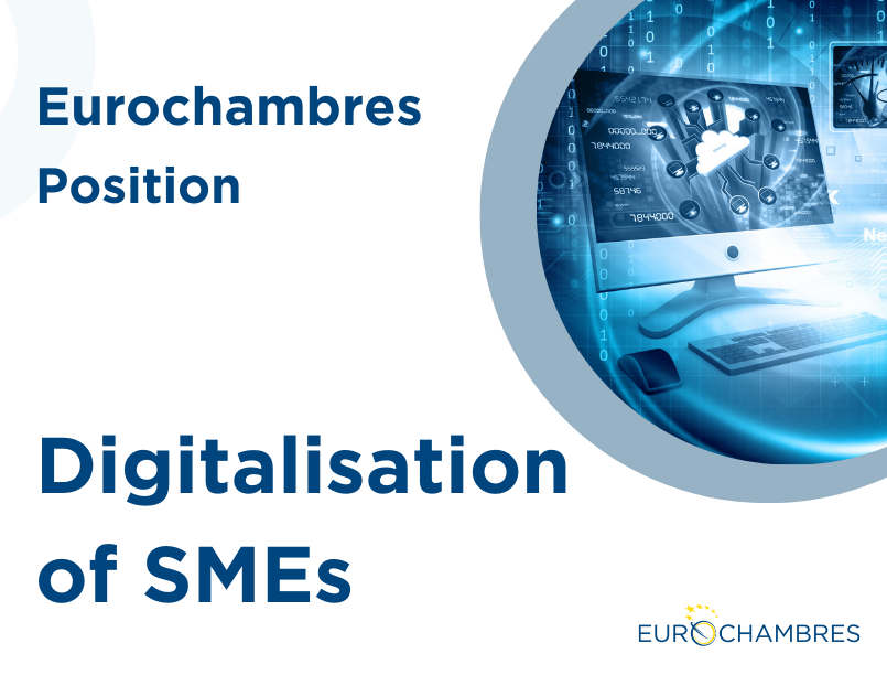 Digital transformation isn't optional; it's essential for #SMEs to thrive in today's fast-paced business world. Eurochambres emphasizes the urgent need & vast benefits of embracing digital technologies. #Chambers4EU #UseYourVote Read our position: bit.ly/ECH_PositionDi…