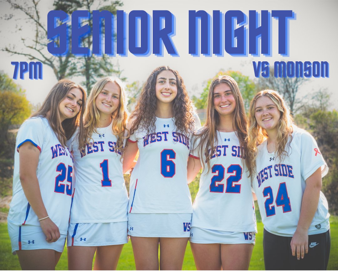 It’s Senior Night for Girls Lacrosse! Come to Clark Field tonight to watch your seniors take on Monson. Senior ceremony is at 6:45, game starts at 7! Be there! #goterriers 🥍