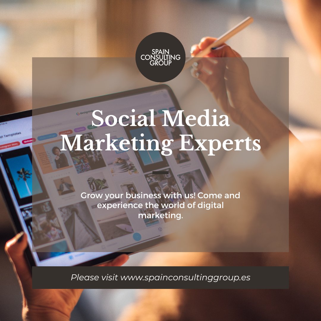 SpainConsulting's tweet photo. "Transform your business with Spain Consulting Group! 🚀 Step into the dynamic realm of digital marketing and elevate your brand to new heights. 💼 #SpainConsultingGroup #DigitalMarketing #BusinessGrowth" https://t.co/6I31f9ldii