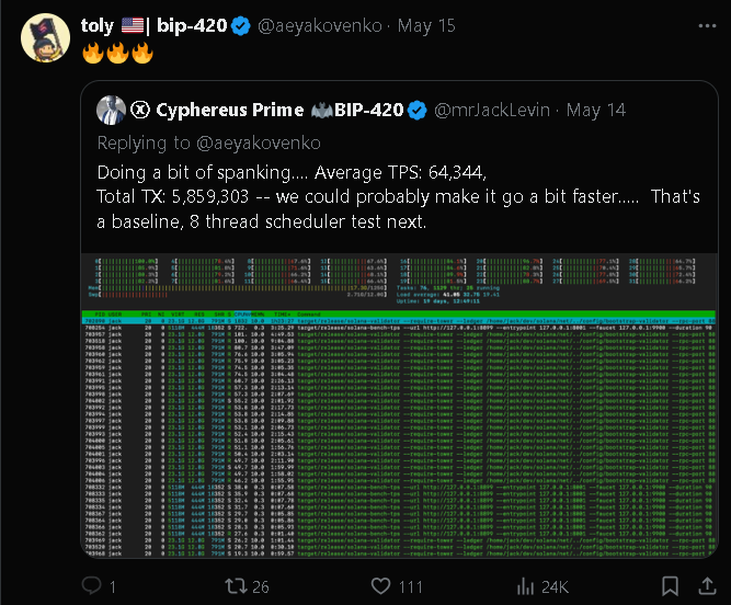 Xencryptoio's tweet photo. The founder of Solana @toly definitely appreciates what @mrJackLevin is doing there. 

Will he like solXEN as much as we do? https://t.co/1sJ6JTH6jn