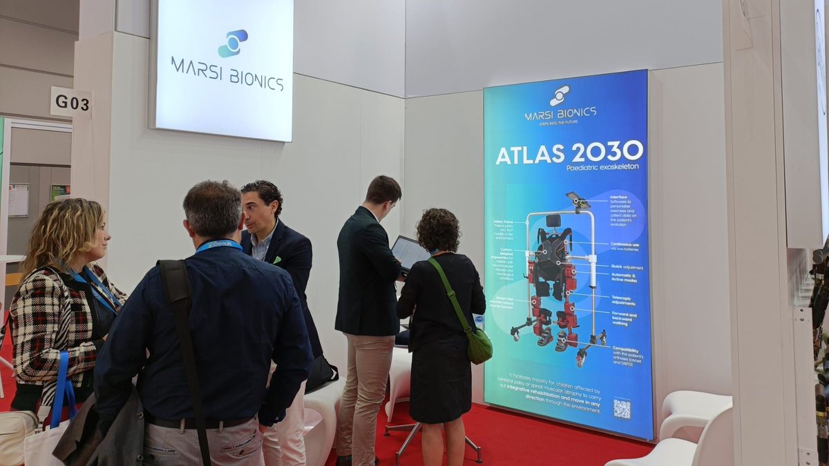 MarsiBionics's tweet photo. Llegamos al ecuador de #OTWorld2024 en Leipzig 🇩🇪 
El encuentro ➕ importante de la industria del suministro de ayudas médicas que nos ha acogido a nosotros y a nuestro #exoesqueleto #ATLAS2030

Gracias🙏 a #OTWorld @fenin_es y a la delegación del @ICEX en Alemania por el apoyo. https://t.co/OFOMdKIc7k