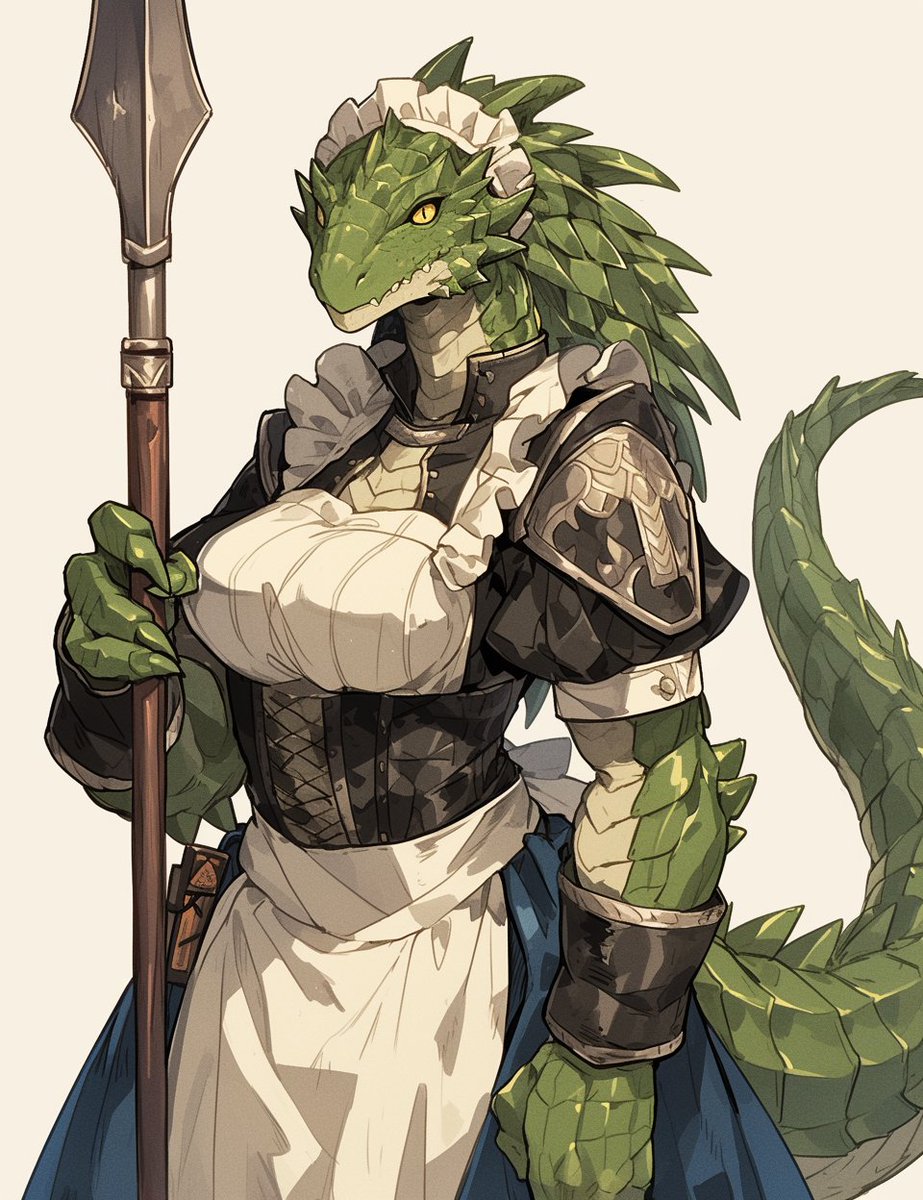 [Niji Journey] Argonian Maid