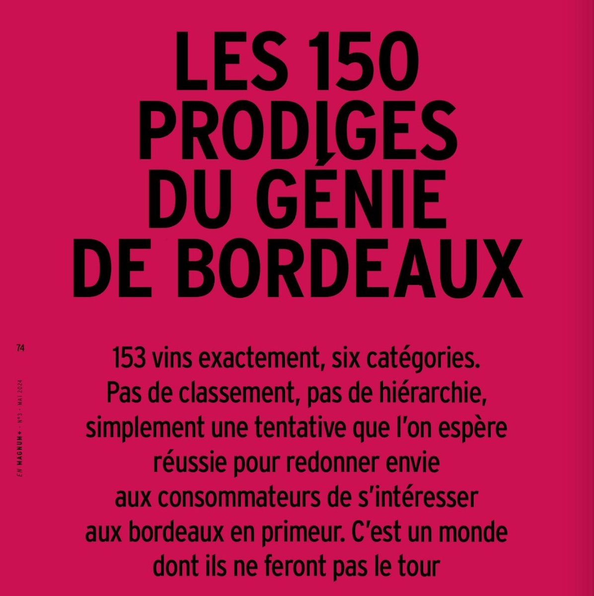annereaux's tweet photo. Nous sommes très fiers d’être dans ces 150 « prodiges du génie de Bordeaux ».
Une belle récompense pour toute notre équipe 💪🏻 🍷
#EnMagnum #BettaneDesseauve https://t.co/85Fz4HcBIe