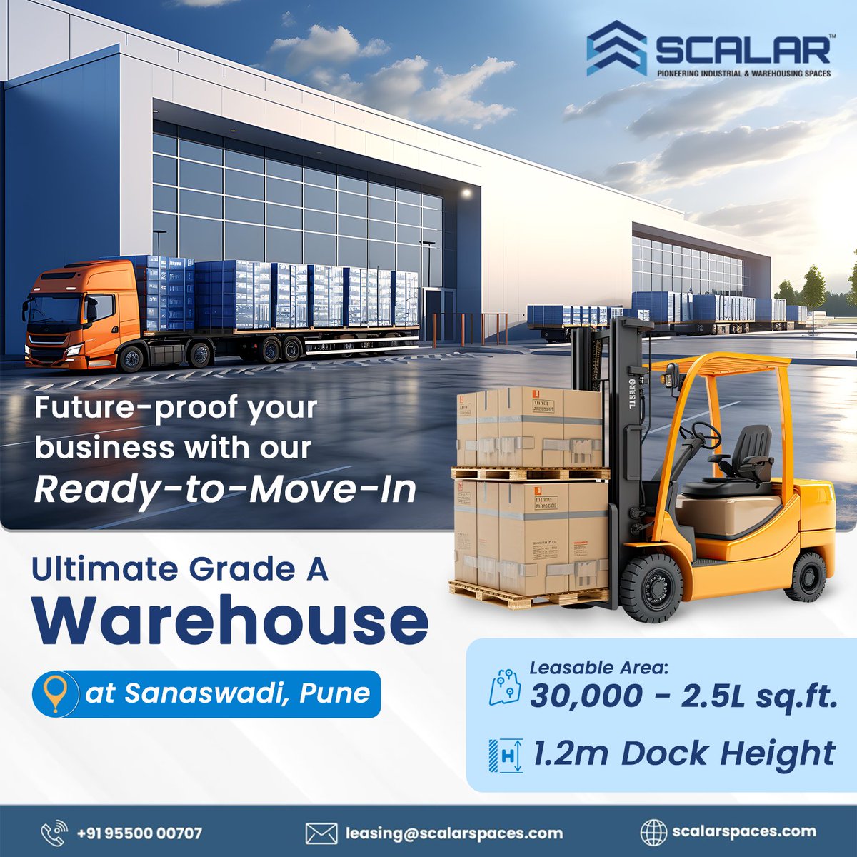 Secure our Grade A Warehouse in Sanaswadi, Pune!
.
.
.
#scalarspaces #warehouse #warehousingsolutions #warehouseautomation #warehousespace #warehouseoperations #warehousing #storagesolutions #warehousingexperts #sm4dm