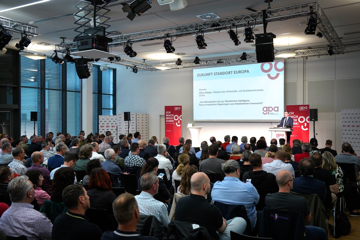 Pleased to join @GewerkschaftGPA conference in St. Pölten 🇦🇹. Social Europe must be a key priority for the next EU Commission to respect workers' rights & advance the Pillar of #SocialRights. We need people-centered & future-proof social economy, that leaves nobody behind.