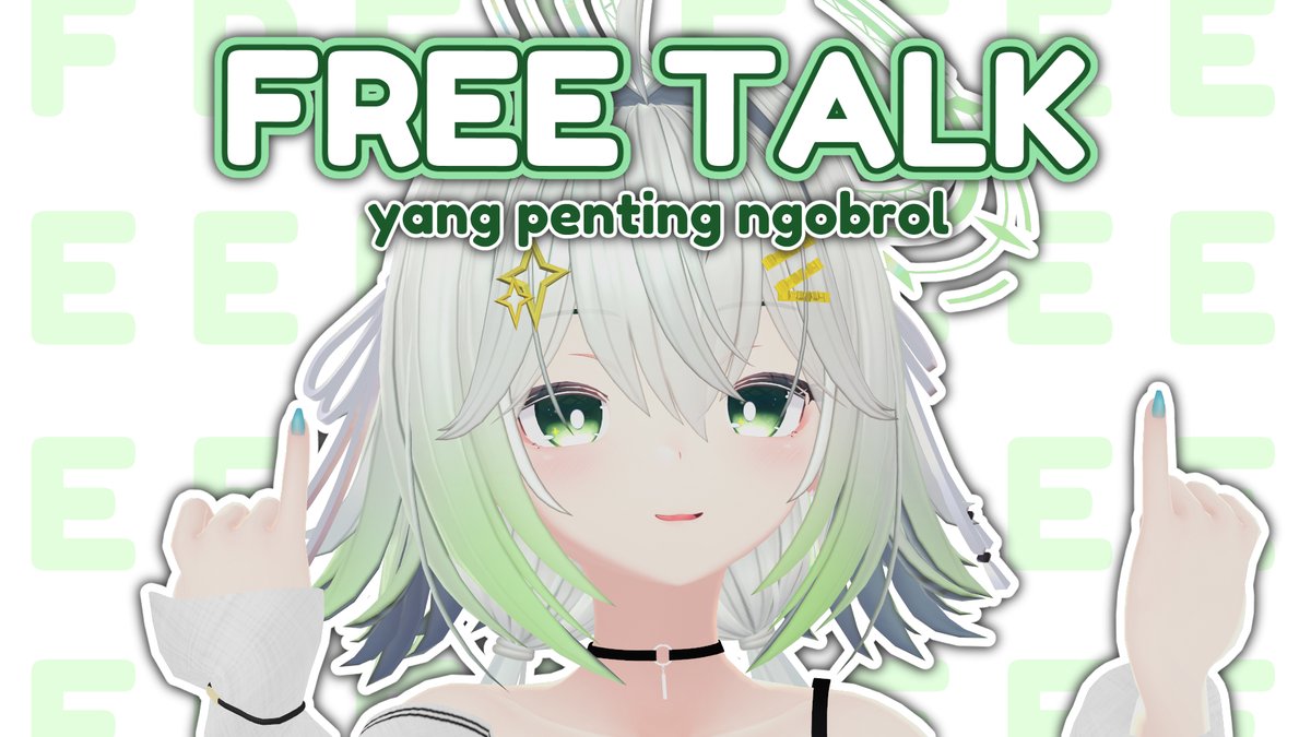 【FREE TALK】
yang penting ngobrol

jari ini artinya terima kasih ges

🗓️: Thursday, 16th May 2024
⏳: 07.30 PM WIB | GMT+7 

#indievtuber #vtuberindonesia #vtuberid #virtualyoutuber #virtualyoutuberindonesia