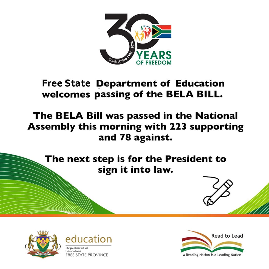 BELABill passed in the national assembly!# QualityEducationforAll