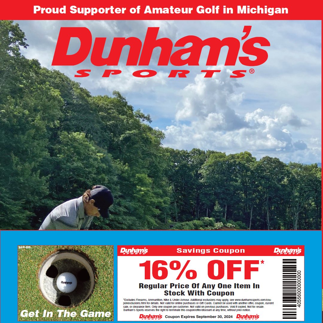 Dunham’s Sports is a proud partner of GAM.  They’ll help you “Get in the Game” with this hole-in-one coupon.  Save now! @DunhamsSports