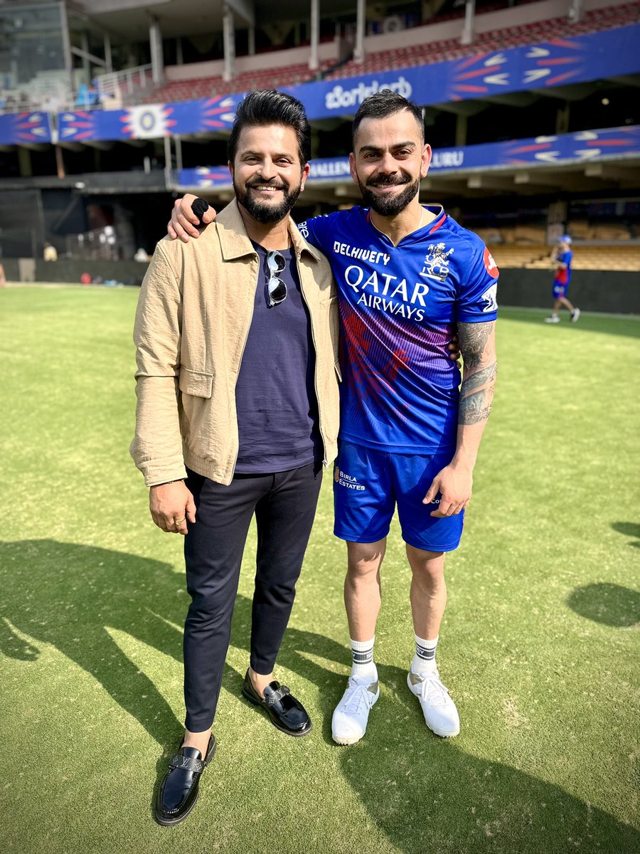 Suresh Raina with Virat Kohli ❤️

#RCBvCSK #CSKvRCB
#IPL2024 #Crickettwitter