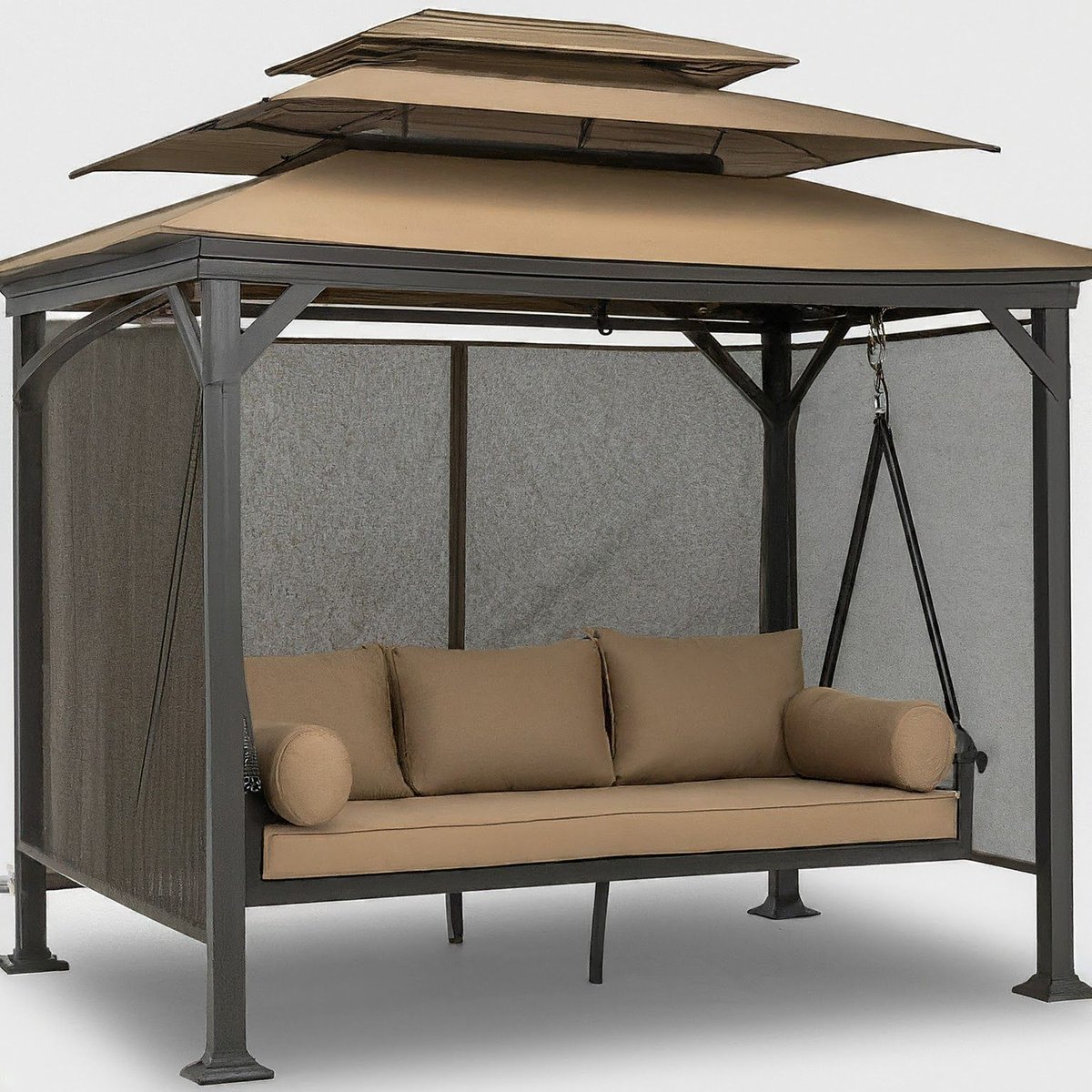 Check out the latest Gazebo Swing Bench at sunlitbackyardoasis.com! Perfect for relaxing outdoors. #BackyardBliss #OutdoorLiving.