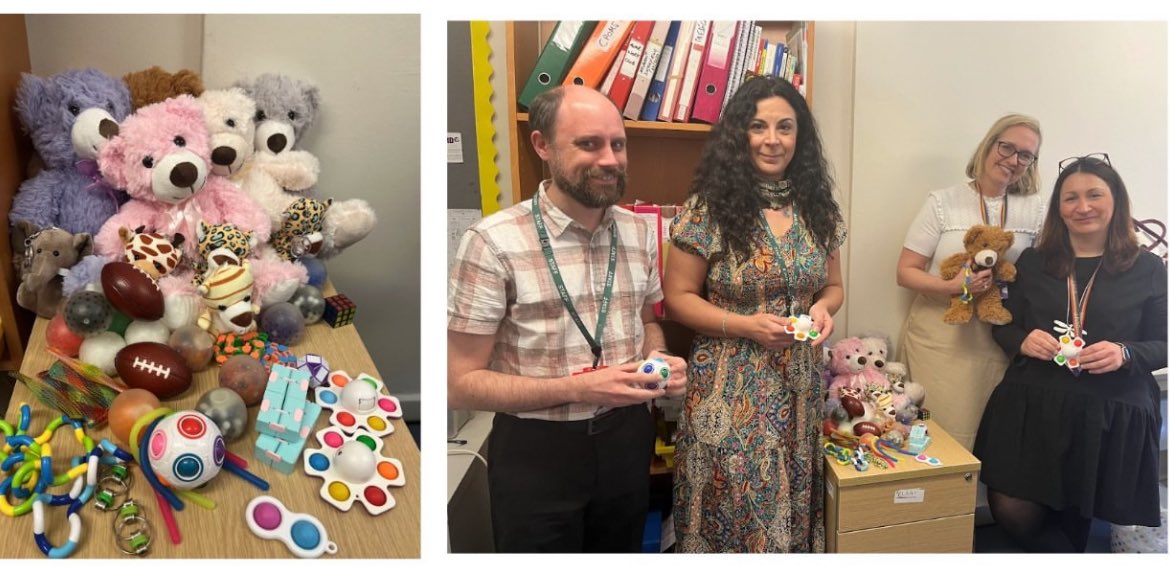 Highlands_sch's tweet image. A BIG thankyou to Pinnacle Group and Kajima for donating toys to our learning support department. These toys will be used for our students that have sensory needs and/or need a fidget toy to help them concentrate in class. #SEN #learningsupport #sensorytoys