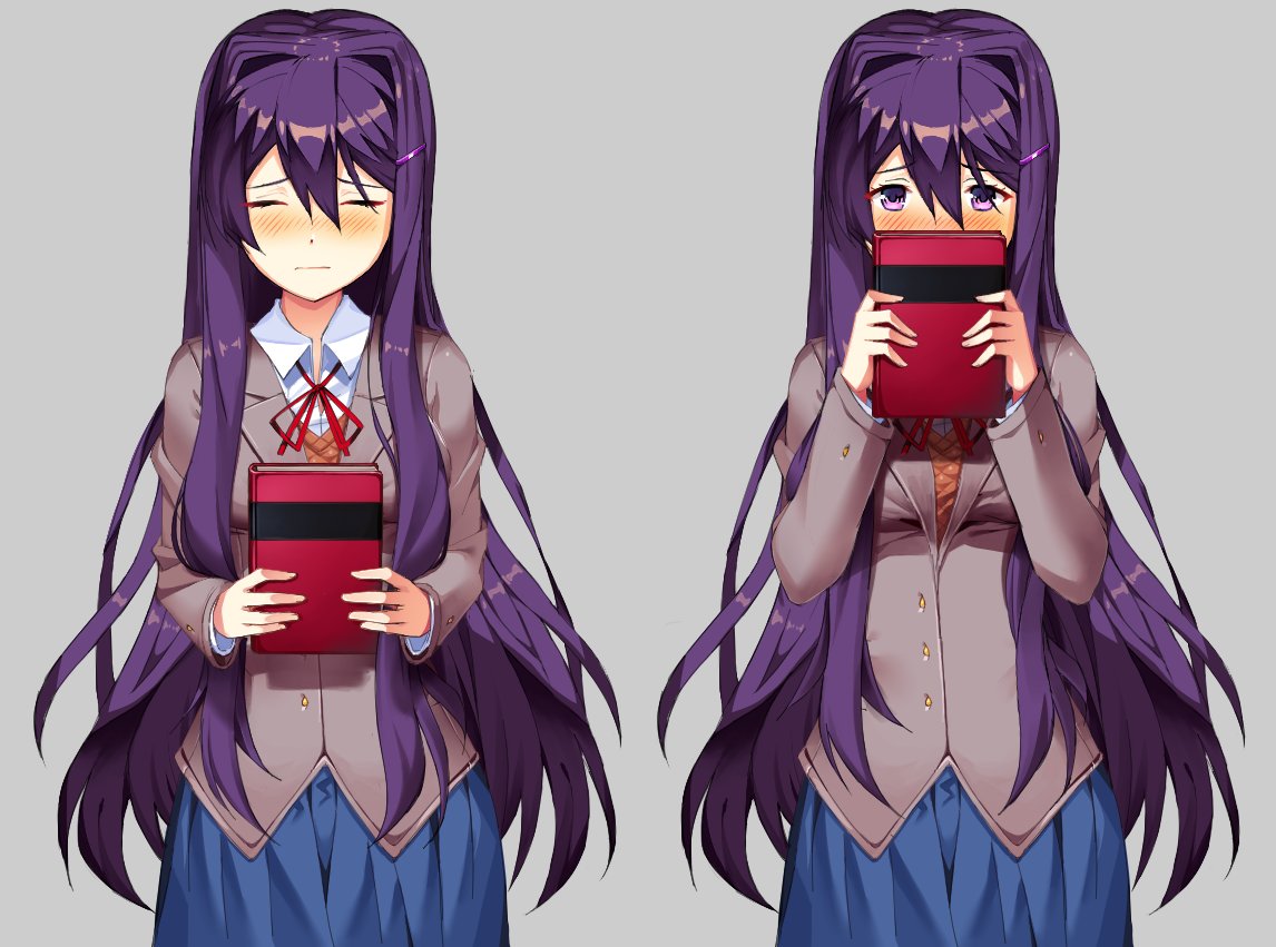 EvaporatedRain's tweet photo. IT IS FINISHED!! I AM DONE!! hello, hi c:

My attempt at Satchely's sprite style

#DDLC #Yuri https://t.co/pcU9sEPyOL
