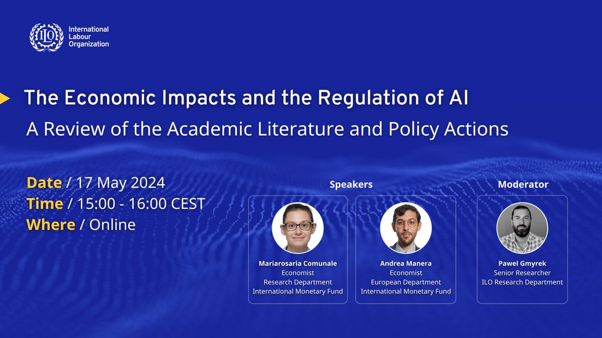 🗓️ Happening tomorrow! 🌍 Differing global #AI regulations present complex challenges. How do countries tackle market competition, data privacy, and ethics in AI? Learn more in our upcoming webinar alongside #IMF experts. Register here ➡️ bit.ly/3QAK7jA