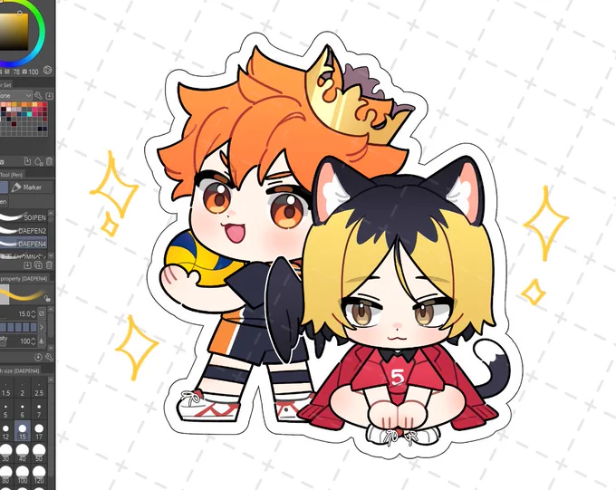 made a sticker freebie to celebrate the haikyuu movie release in the ph (finally)!!  