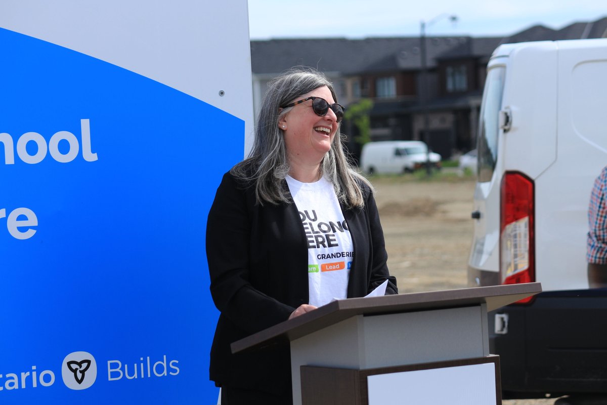 We've officially broken ground on Caledonia's soon-to-be-built elementary school! Director of Education, JoAnna Roberto and Board Chair, Susan Gibson shared some inspirational words on Monday morning. 😃