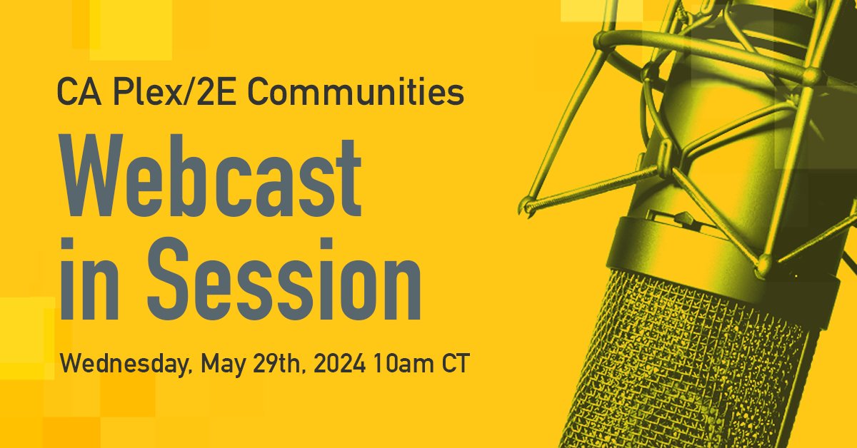 plex2e's tweet photo. CA 2E (SYNON) and CA Plex Community Second Quarter Update is coming up May 29th. Look for some planning for the 14th CA Plex/2E Worldwide Conference scheduled for May in Austin, Texas.

Register now at the link.

https://t.co/XOnUeg6Yza https://t.co/CgFU8jE2Sm