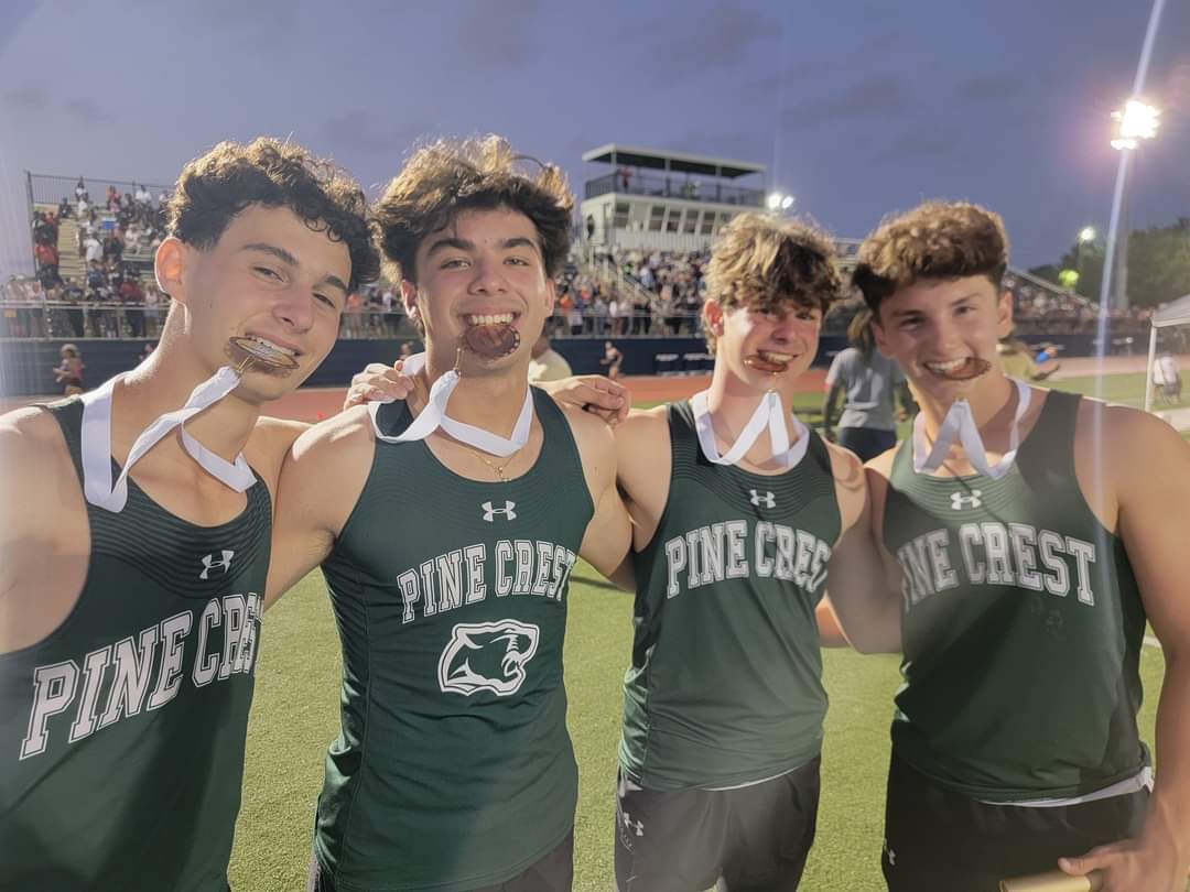 pinecresttrack's tweet image. Boys 4x1 broke a 14 year school record running 42.62 to earn All-American honors and qualify for State.  They run at 6:50pm today and are seeded 10th. Azout-Villari-Reese-Davila #PCXCountry #PCTrack #PCAthletics #PCPanthers
#PCAlumni