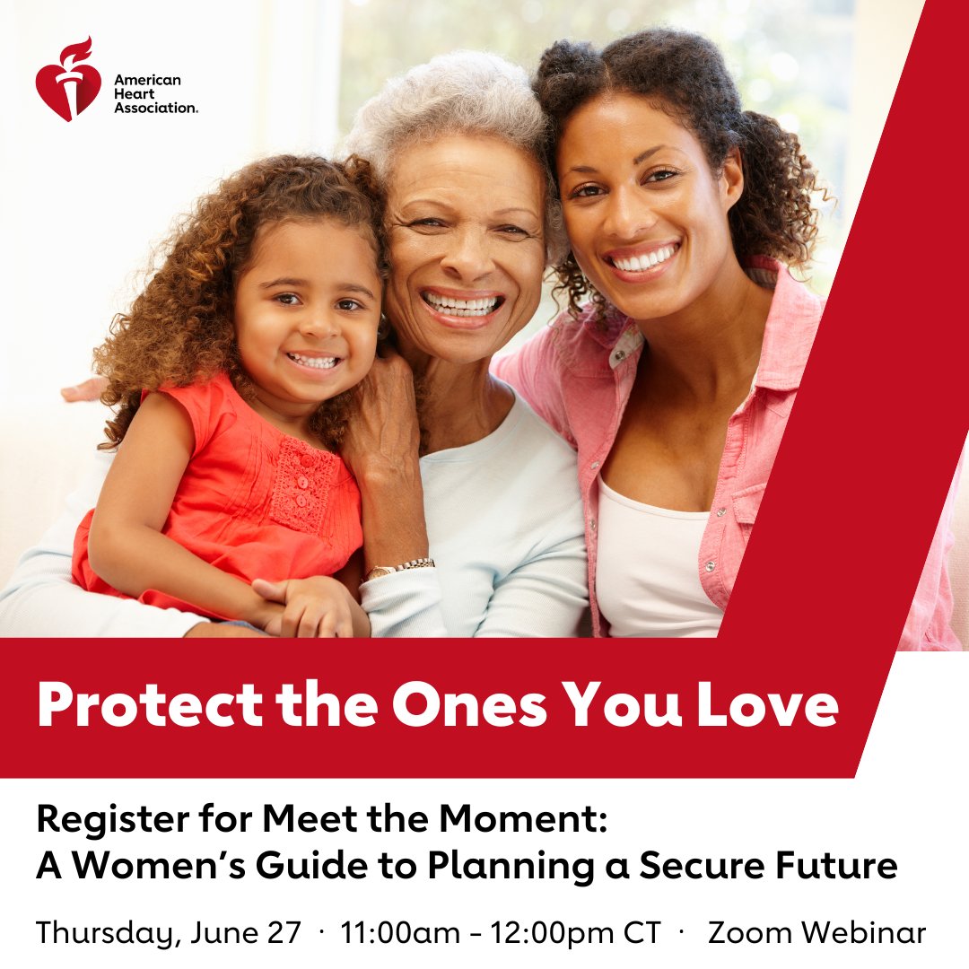 🌷 Financial stress can impact a woman's health. 💔 Join us on June 27 for a FREE webinar on the estate planning process. Learn how to define your legacy, protect loved ones and ensure peace of mind. Sign-up today: spr.ly/6012jhjoi