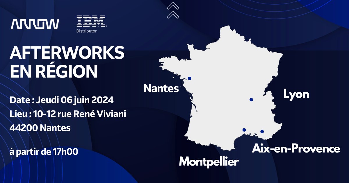 🤖 Découvrez les solutions d'intelligence artificielle de confiance d'IBM ! 

L'équipe Arrow et IBM vous invitent à participer à l'événement Arrow IBM à l'ESGI de Nantes !

Inscrivez-vous 👉 arw.li/6011dPrKc