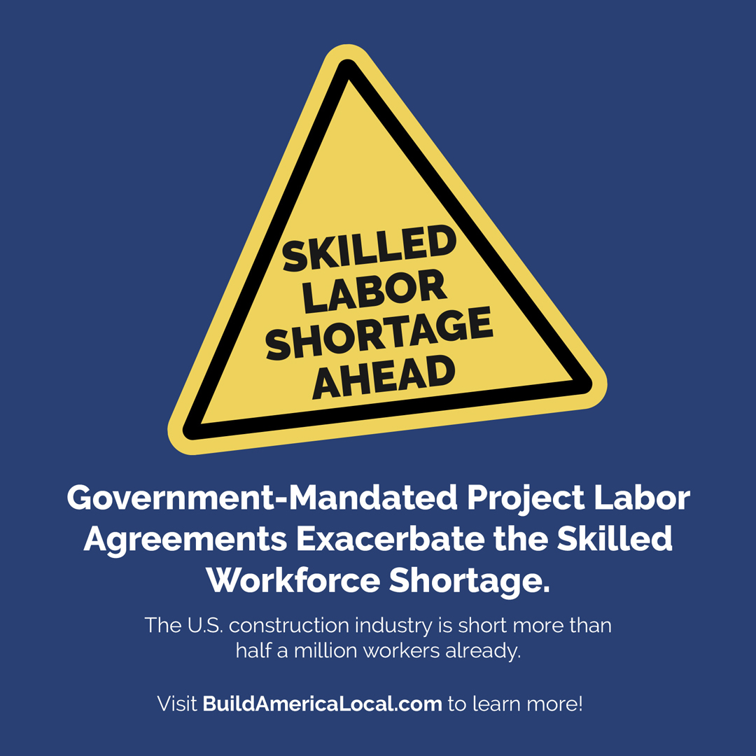 ABCIllinois's tweet image. Pres. Biden’s project labor agreement policies exacerbate the construction industry&apos;s skilled labor shortage undermining taxpayer investment in #infrastructure. Tell elected officials your solutions via BuildAmericaLocal.com. #UnitedForInfrastructure #ABCMeritShopProud
