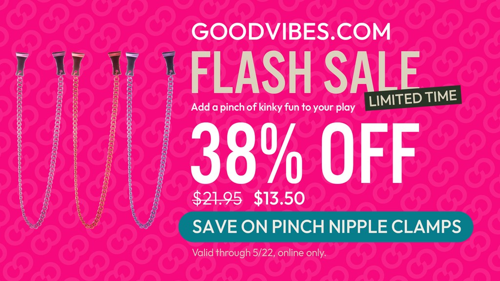 Feeling the pinch this #masturbationmay ? Well now with 38% off nipple clamps, you certainly will be (but your wallet won't be the thing that's sore 👅)  Limited time only!

l8r.it/bwdJ