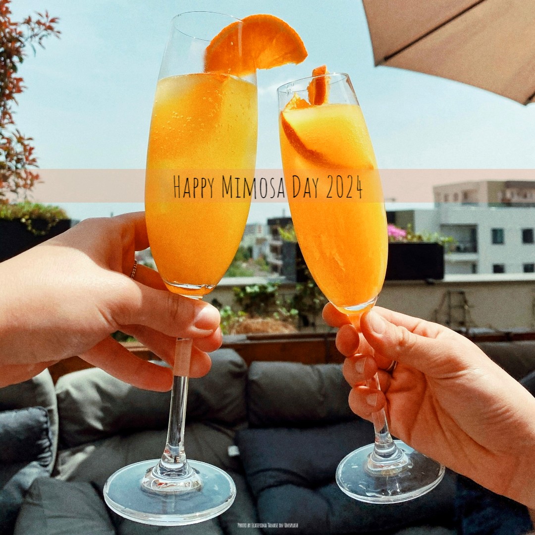 🥂 Happy National Mimosa Day! 🍊✨ Let's raise a glass to this classic brunch cocktail that never disappoints. Whether you prefer champagne or sparkling wine, orange juice or grapefruit juice, today is the perfect day to sip & savour. #NationalMimosaDay