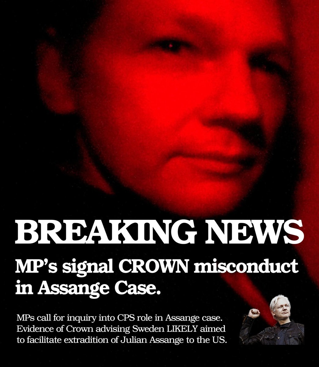 BREAKING NEWS MPs call for inquiry into Crown Prosecution Service role in Assange case. Evidence of Crown advising Sweden was LIKELY aimed to facilitate extradition of Julian Assange to the US. Full Story: thelondoneconomic.com/politics/mps-c…