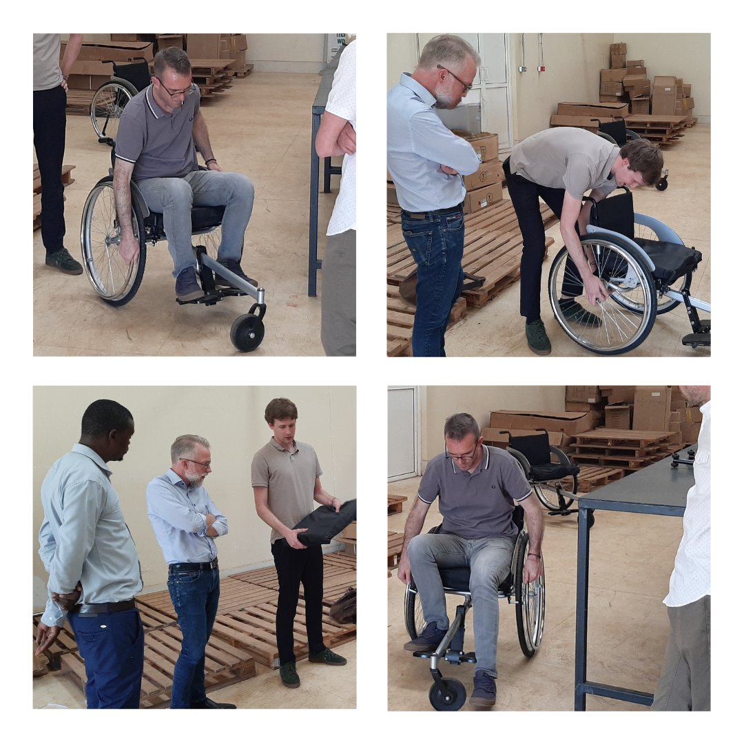 It was a pleasure to welcome Pascal Bijleveld @AtScale, and Iain McKinnon and Ben Hardman @GDIHub to Motivation Kenya. They saw a demonstration our 'Imara' wheelchair, part of the 'Made AT Kenya' project, which aims to revolutionise wheelchair accessibility in Kenya. #inclusion