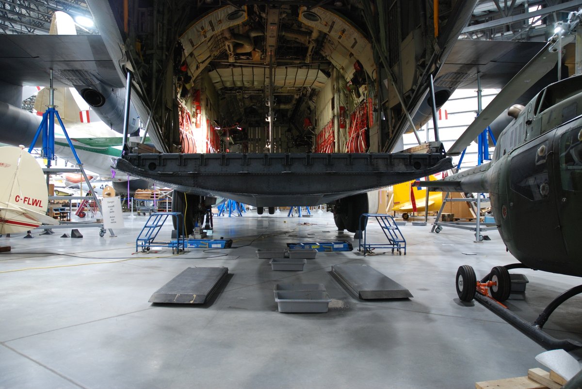 There has been movement on the museum runway this month! Conservation staff have shuffled a few of the aircraft as part of scheduled maintenance work on the landing gear of the Lockheed CC 130E Hercules. This is all part of the museum’s ongoing care for the #NationalCollection
