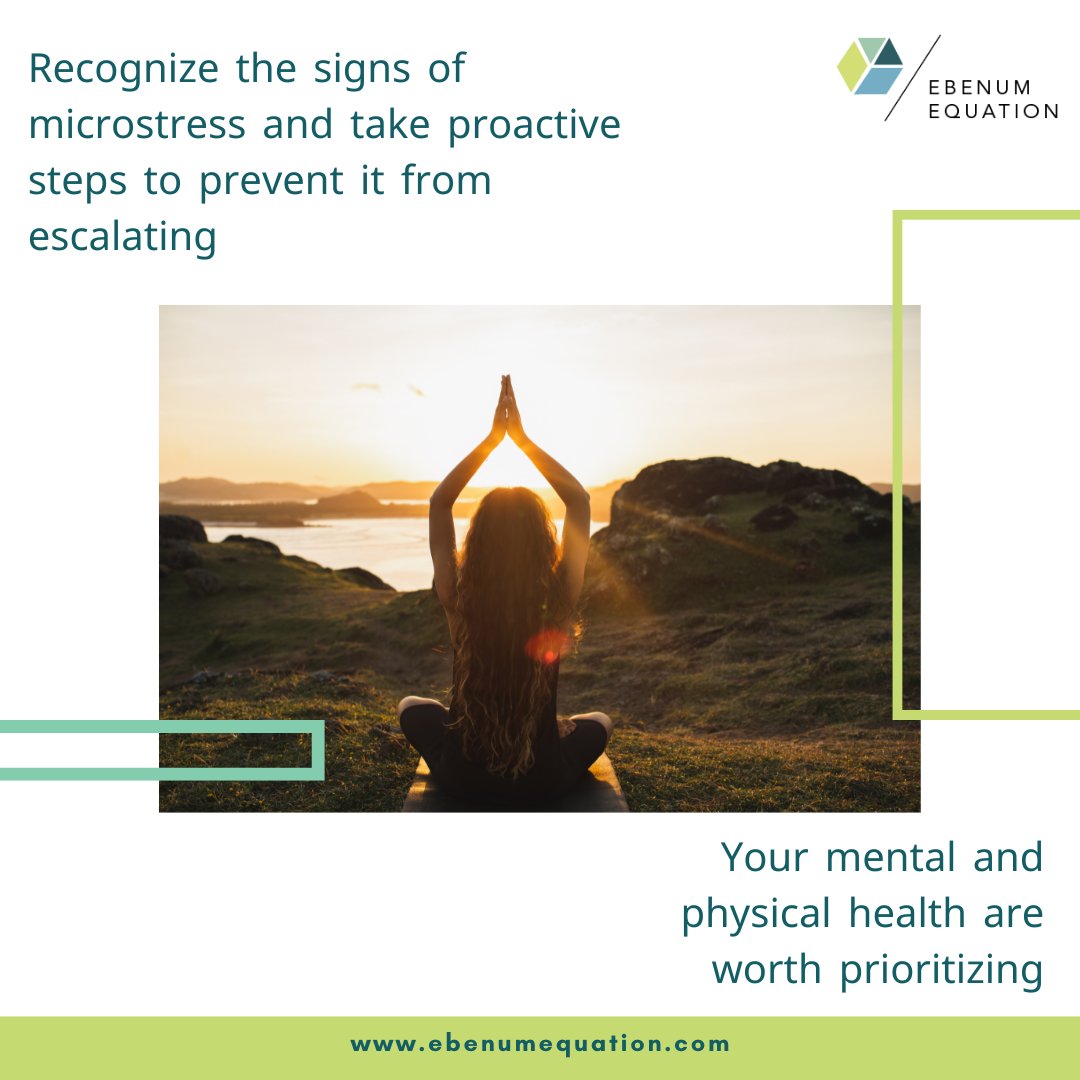 By addressing small stressors through healthy coping mechanisms and self-care practices, you're taking a step towards improving your physical health. #Coaching #leadership #EbenumEquation #BuildYourOwnAccelerator #BYOA #5%shift #microstress #stressawareness #healthyliving