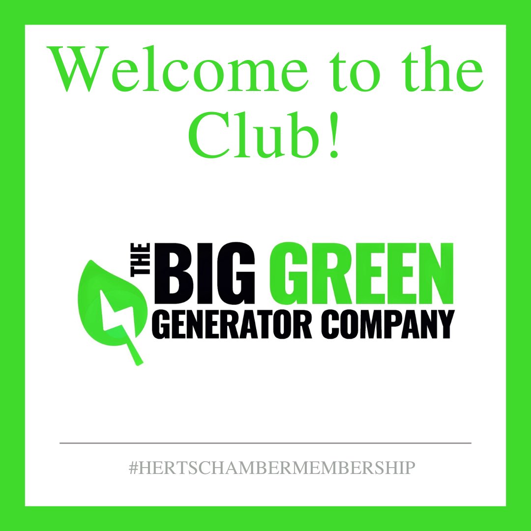 Welcome to the Herts Chamber, The Big Green Generator Company👏 The Big Green Generator Company Ltd are a “GREEN” generator and lighting hire company based in Hertfordshire providing temporary power and lighting across the UK. biggreengeneratorcompany.co.uk