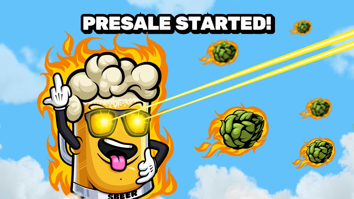 $BEER Pre-Sale is LIVE 🍺 The brewery has opened its gates for our passionate community. ALL participants will get 20% more $BEER 🍻 Send minumum 0.5 SOL and maximum 1000 SOL to 👇 FkC84JH6HnRCTLch8KhzCc9d5KMBt93zuW2apSKXFovY 💛 + RT + drop your SOL wallet for a bonus!