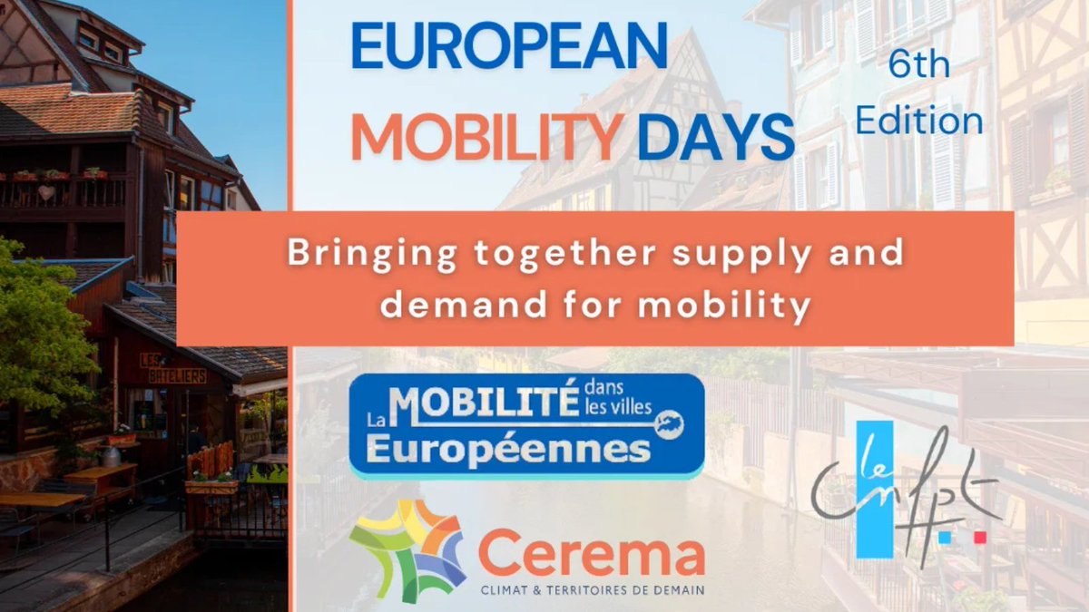 European #MobilityDays on 16-17 May in 📍#Strasbourg 🚲🚇 promotes #sustainabletransport alternatives across #Europe. What role do you think #ActiveTravel like #walking & #cycling will play? Comment below!

🔗ow.ly/9JJ450RGQ5j

@POLISnetwork @cnfpt @CeremaCom #UrbanMobility