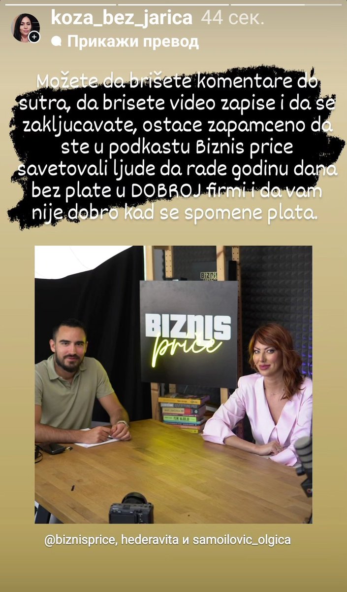 Nikom ne zelim loše zaista ali ovoj spodobi zelim da bankrotira bar na godinu dana pa da radi u nekoj dobroj firmi bez plate tih  godinu dana.
 Zavrsila sam.