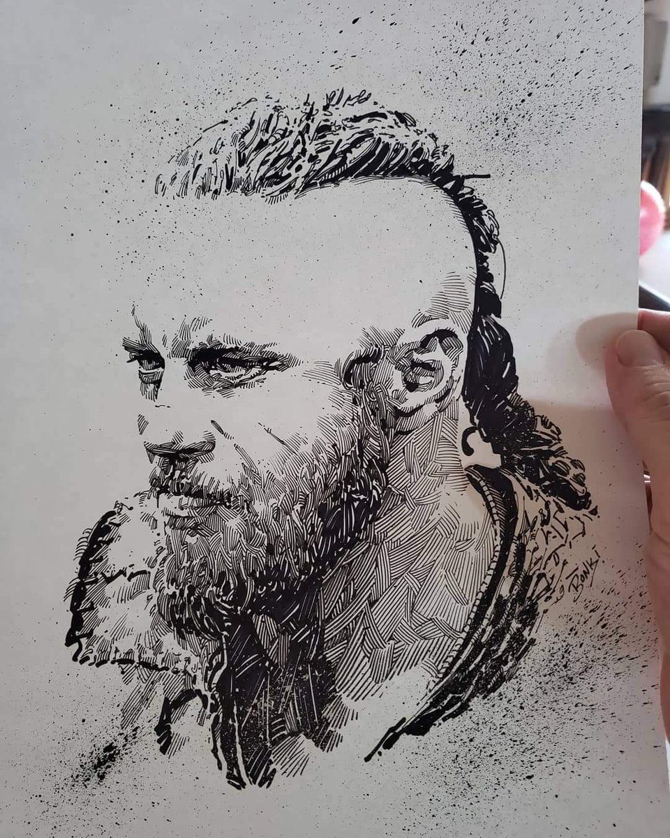 Here's a Ragnar image I once did...#vikings #art #illustrationartists
