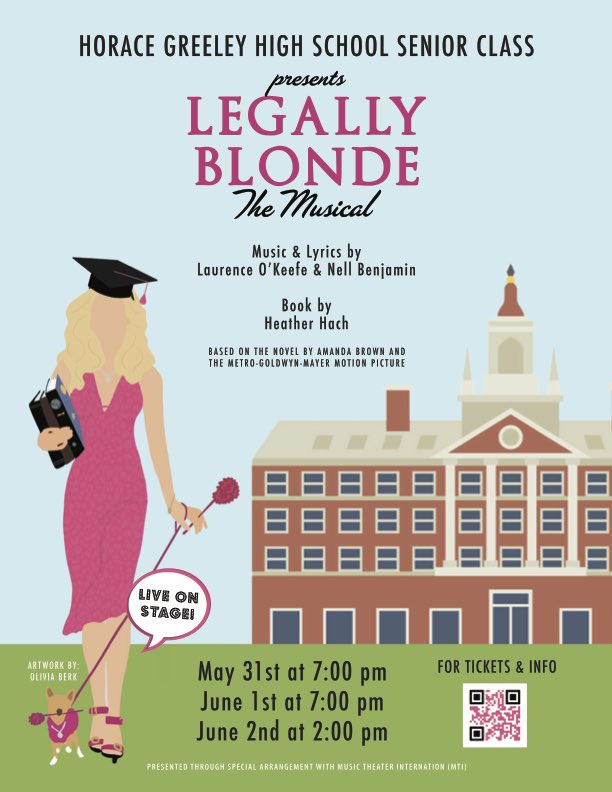 🎶 Get ready for Harvard Law! The Class of 2024 presents Legally Blonde! 🎀 Join us for performances on May 31, June 1, and June 2. Senior Musical Tickets on sale now! Don't miss out! #LegallyBlonde #SeniorMusical #Classof2024 #WeAreChappaqua 💃🎭