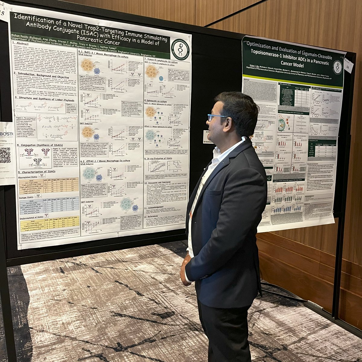 Presenting my research today “Identification of a Novel Trop2-Targeting Immune Stimulating Antibody Conjugate (ISAC) with Efficacy in a Model of Pancreatic Cancer” Poster #C015
@PEGSboston #TumeyGroup #TumeyLab #ADCs #ISACs #CancerImmunotherapy #PEGSummit #PEGSBoston #PEGS2024