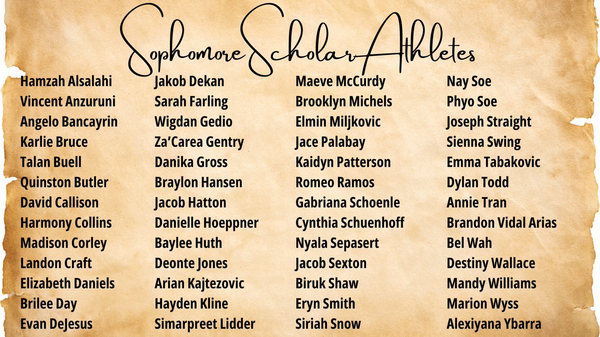Northrop Athletics is proud to recognize our 2023-2024 Scholar Athletes! This distinction is given to Student Athletes who have maintained a 3.5 GPA or higher during their High School careers. Student Athletes can stop by the Athletic Office to pick up Scholar Athlete Patches!