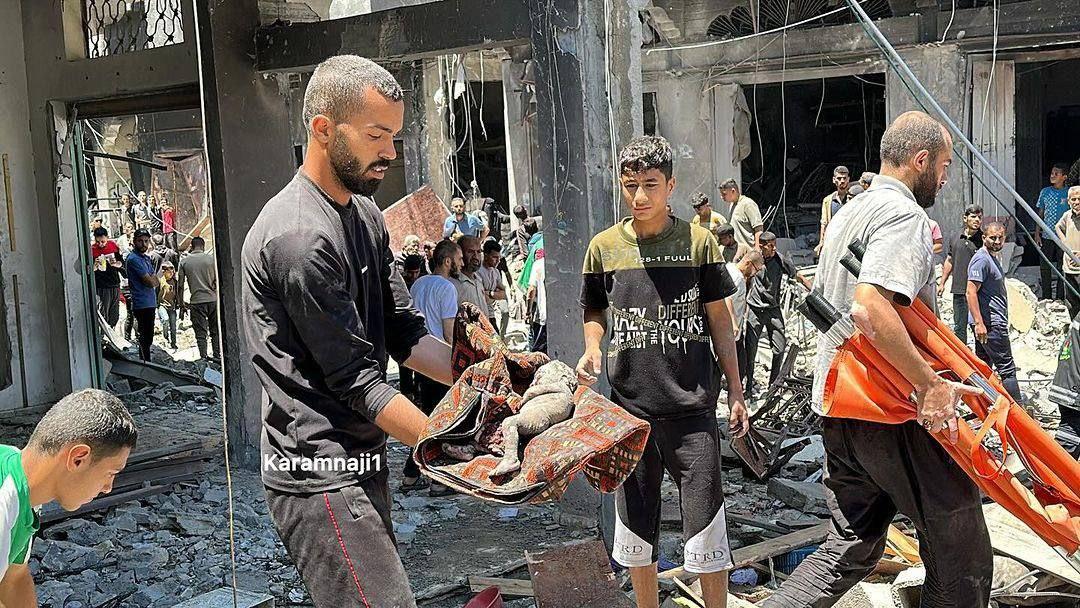 The occupation killed a fetus inside its mother’s womb after bombing a house in Jabalia camp.