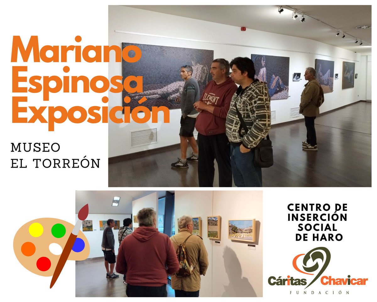 Nos hemos acercado el #Museo del #Torreón con los participantes en las actividades del #Centro de #inserciónsocial de #Haro para disfrutar de la #exposición del #artista #riojano @MarianoEspinosa #laculturaesinserciónsocial
