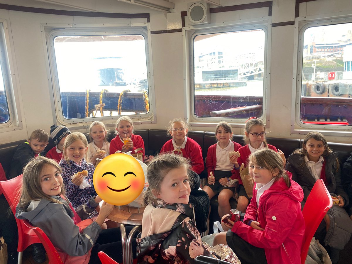 Lunch time on the ferry @MerseyFerries . We are having an incredible day!