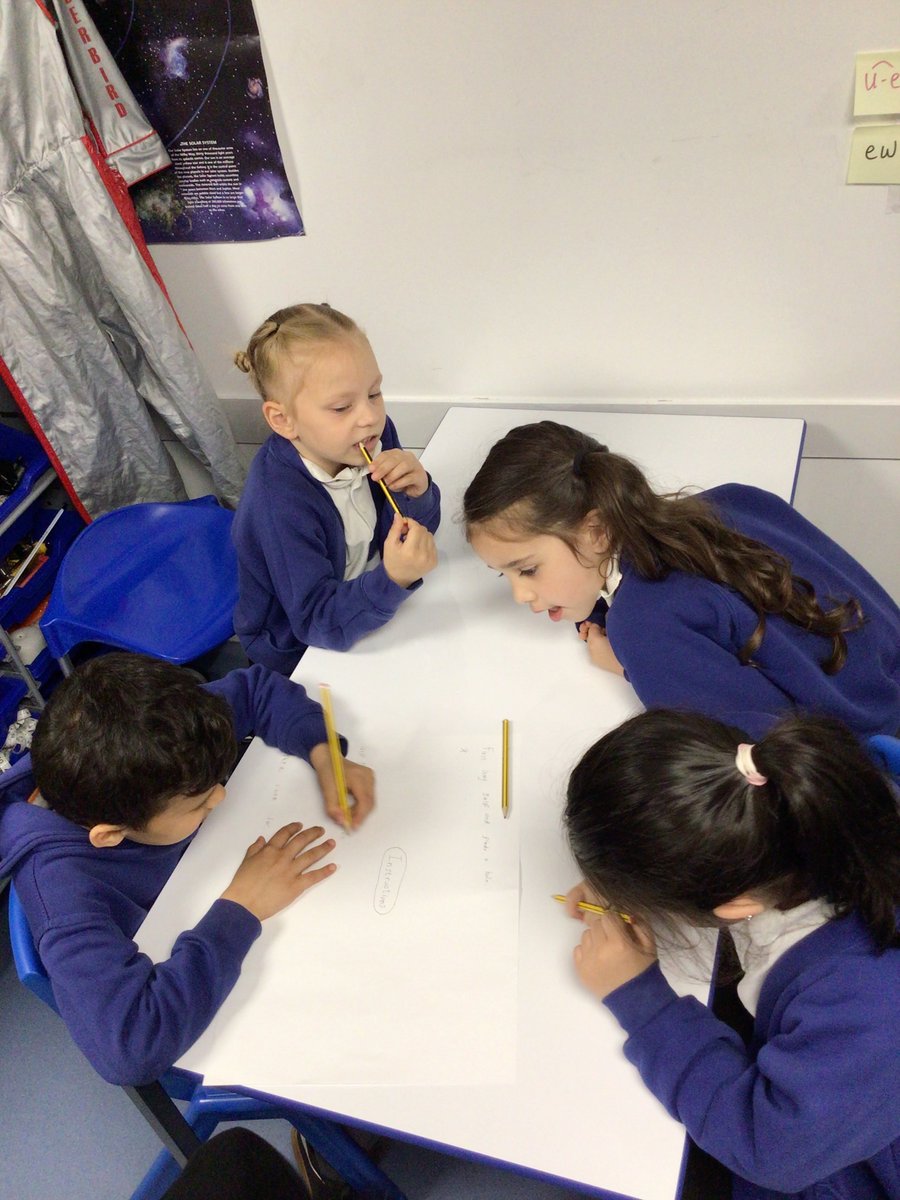 Year 1 are working together to create instructions using imperative verbs @CNicholson_Edu